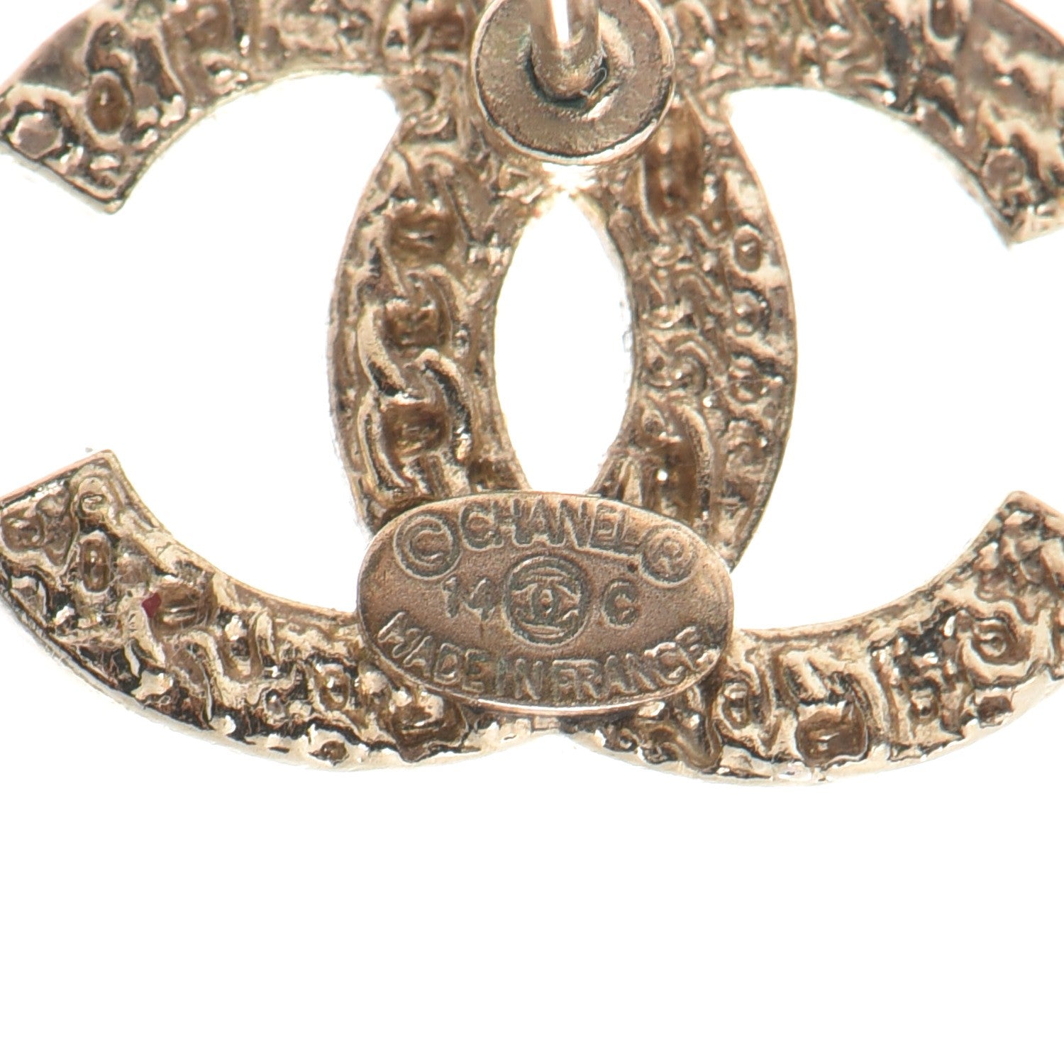 Chanel Chain CC Earrings Gold 6 of 7