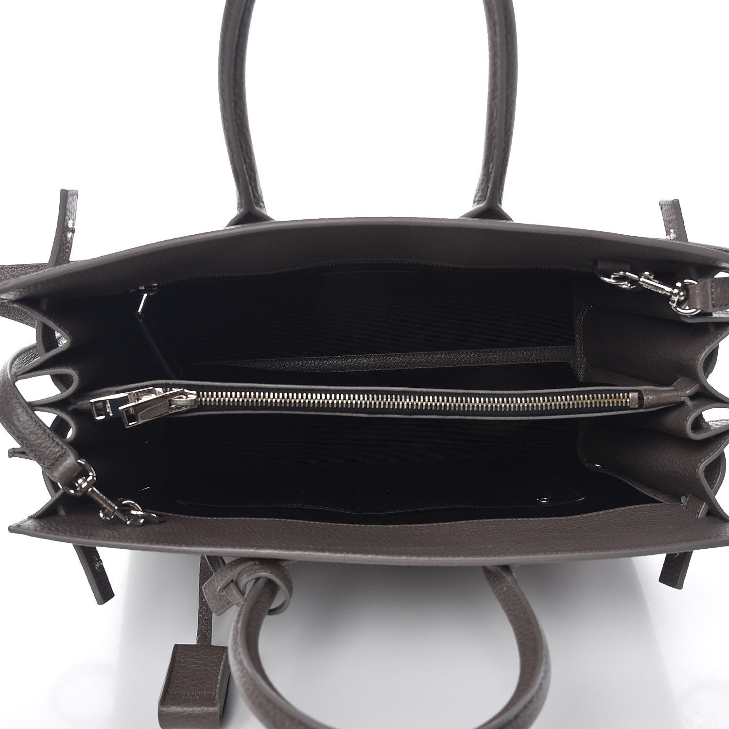 Saint Laurent Grained Calfskin Small Sac De Jour Dark Anthracite 6 of 8