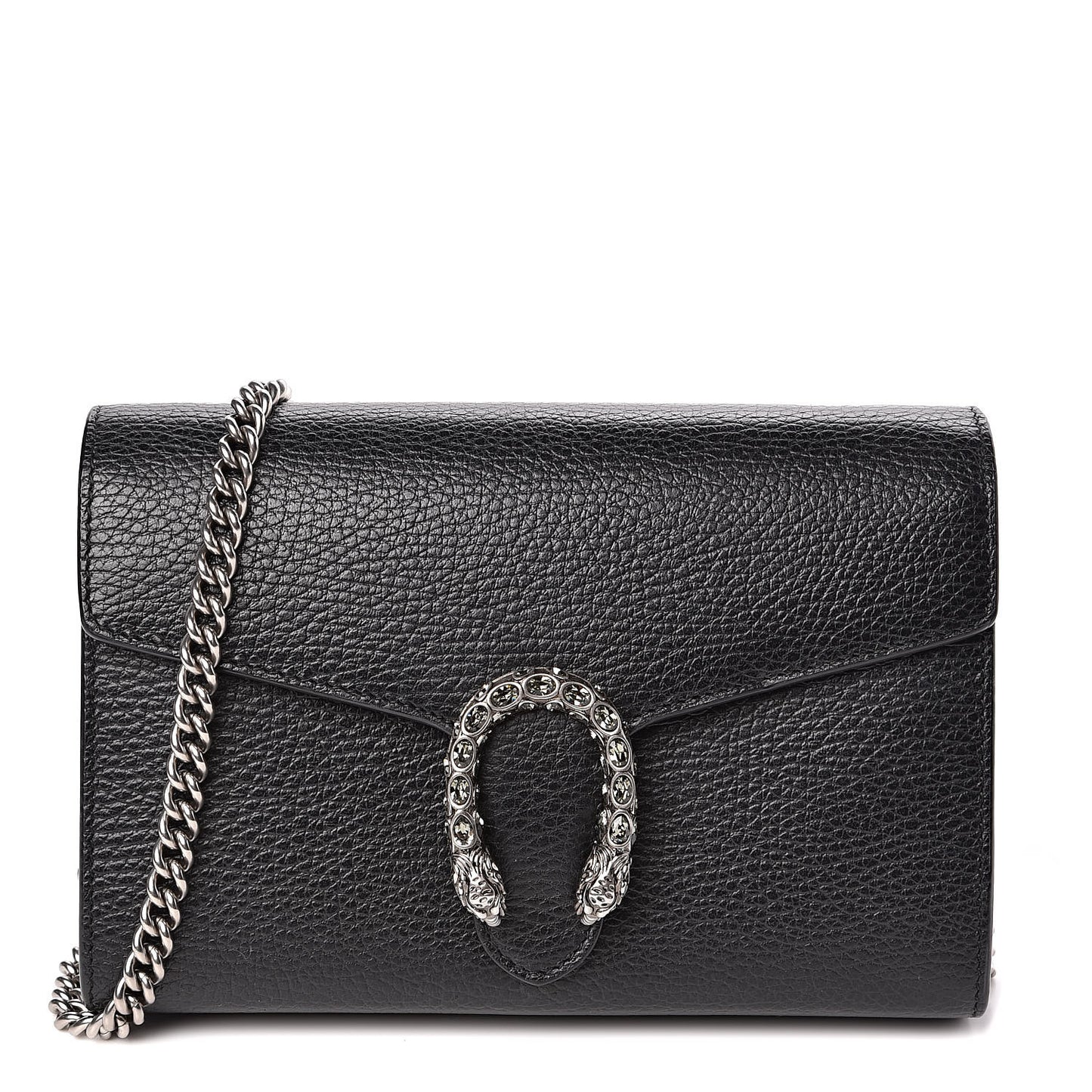 Calfskin Mini Dionysus Chain Wallet Black