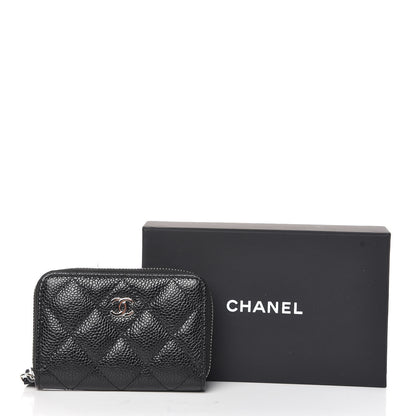 Chanel Caviar Quilted Zip Coin Purse Black 8 of 8