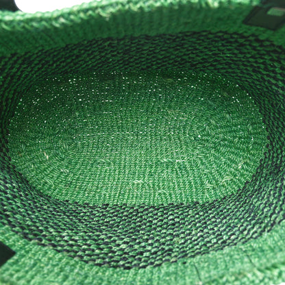 Loewe Sisal Calfskin Raffia Paula's Ibiza Lizard Beaded Basket Tote Green Multicolor 5 of 10