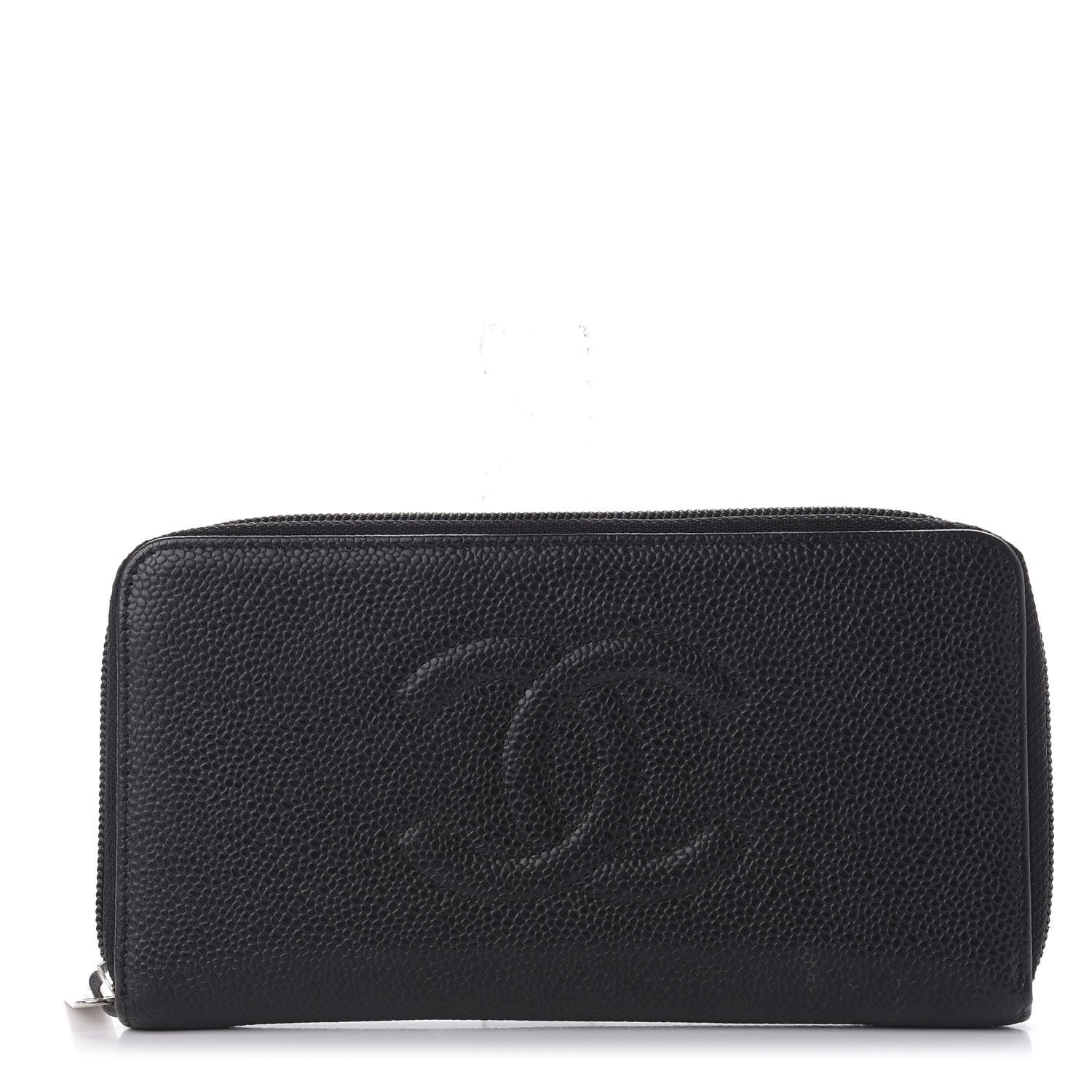 Chanel Caviar Timeless CC Large Gusset Zip Around Wallet Black 1 of 8