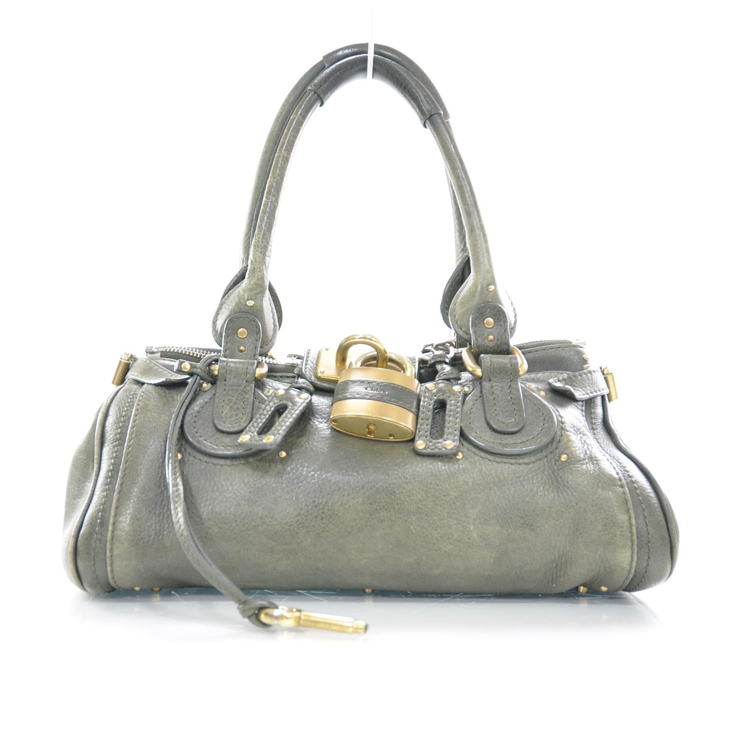 Chloe Leather Medium Paddington Satchel Kaki Green 1 of 15