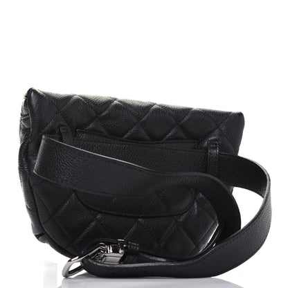 Chanel Grained Calfskin Quilted Waist Belt Bag Black 3 of 11