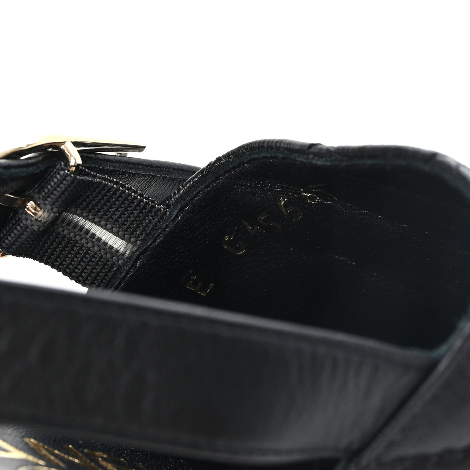 Chanel Lambskin Quilted Peep Toe Wedge Sandals 38 Black 9 of 9