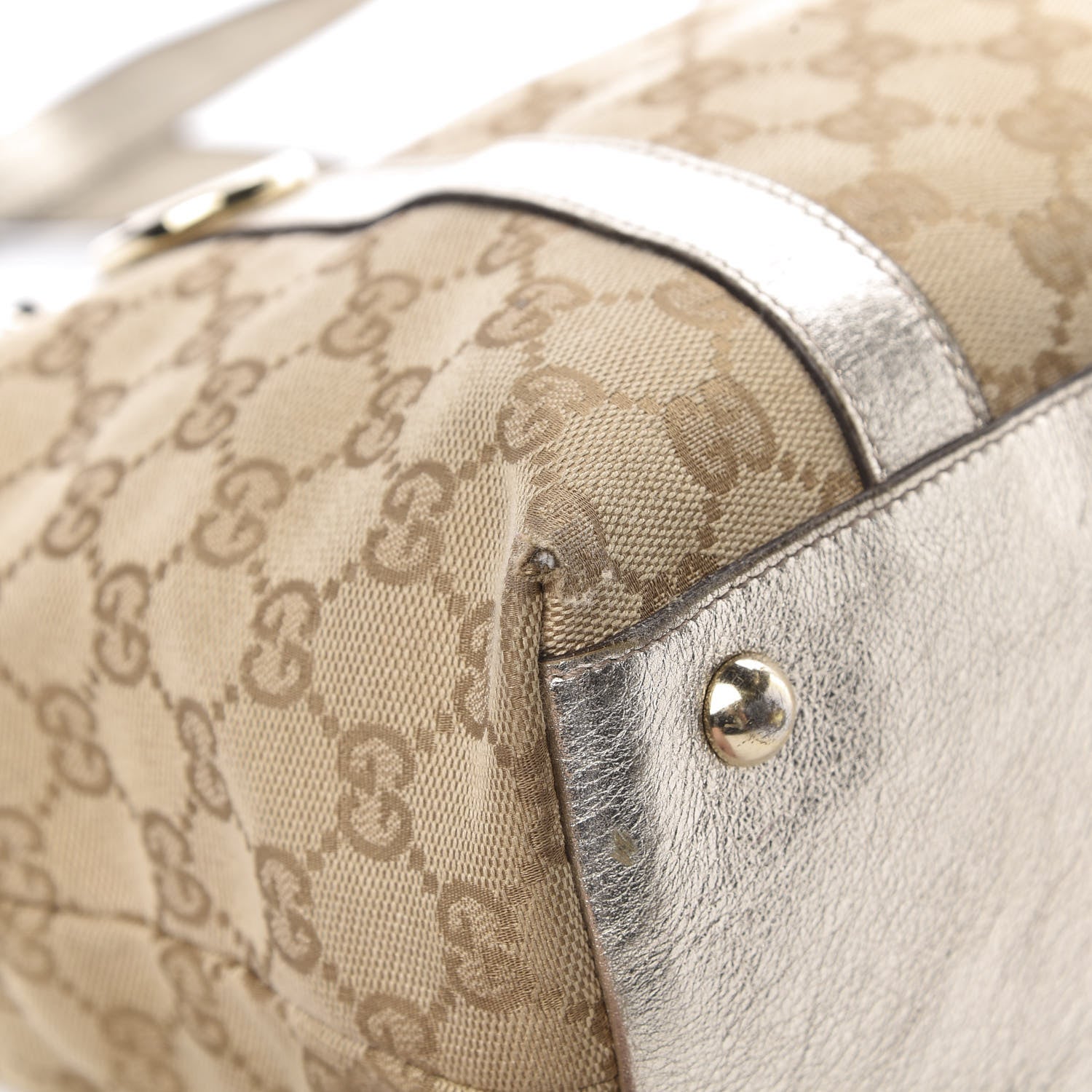 Gucci Monogram Medium Abbey Tote Metallic 9 of 18