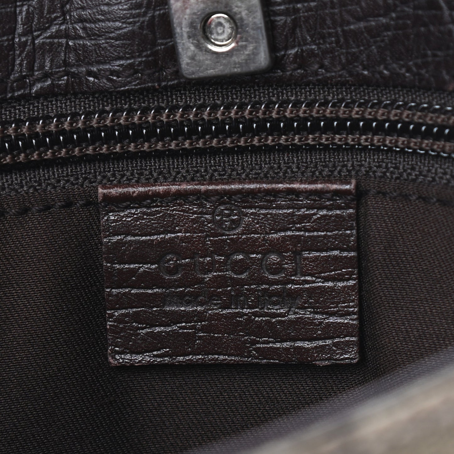 GG Plus Monogram Flat Vertical Tote Dark Brown