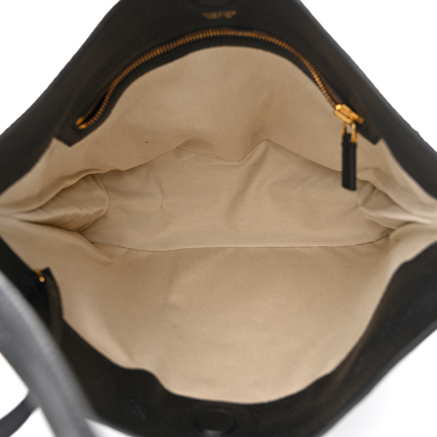 Tom Ford Pebbled Calfskin Large Alix Padlock Zip Hobo Bag Black 6 of 12