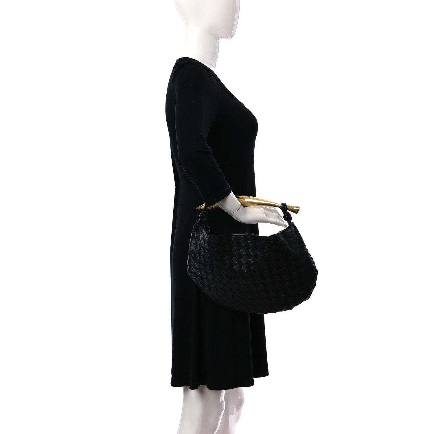 Bottega Veneta Nappa Intrecciato Sardine Bag Black 2 of 9