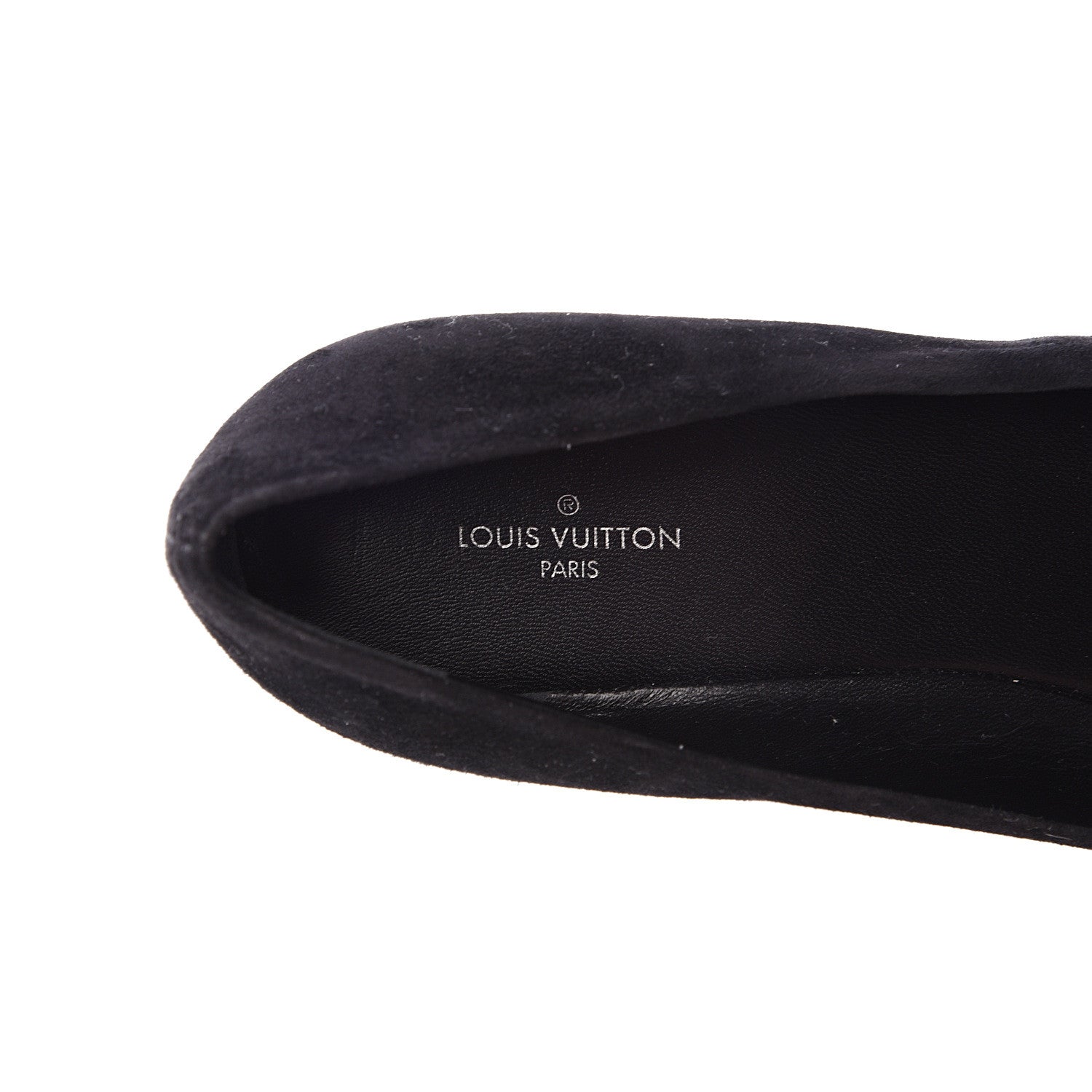 Louis Vuitton Suede Lock It Ballerina Flats 40 Black 8 of 10
