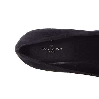 Louis Vuitton Suede Lock It Ballerina Flats 40 Black 8 of 10