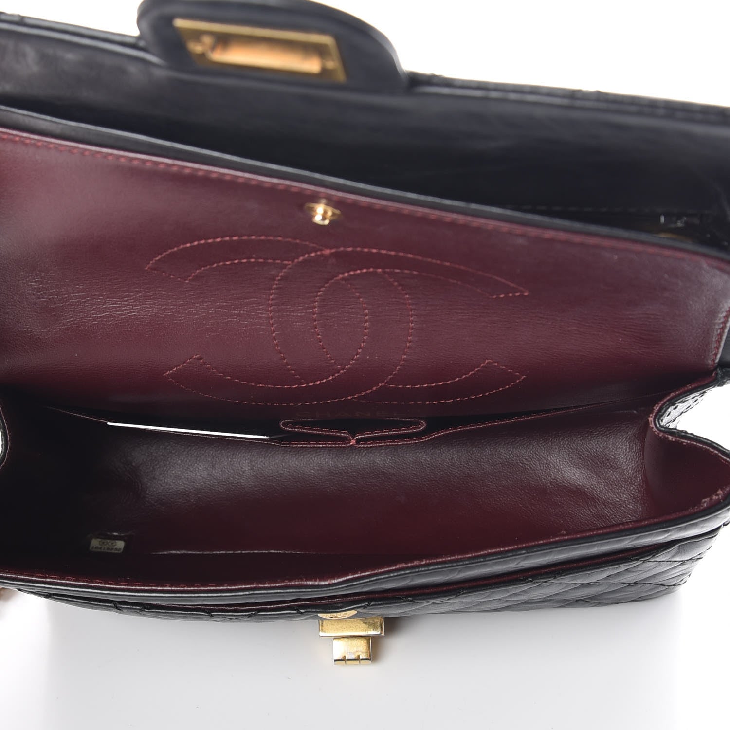 Chanel Aged Calfskin Quilted 2.55 Reissue 225 Flap Black 7 of 10