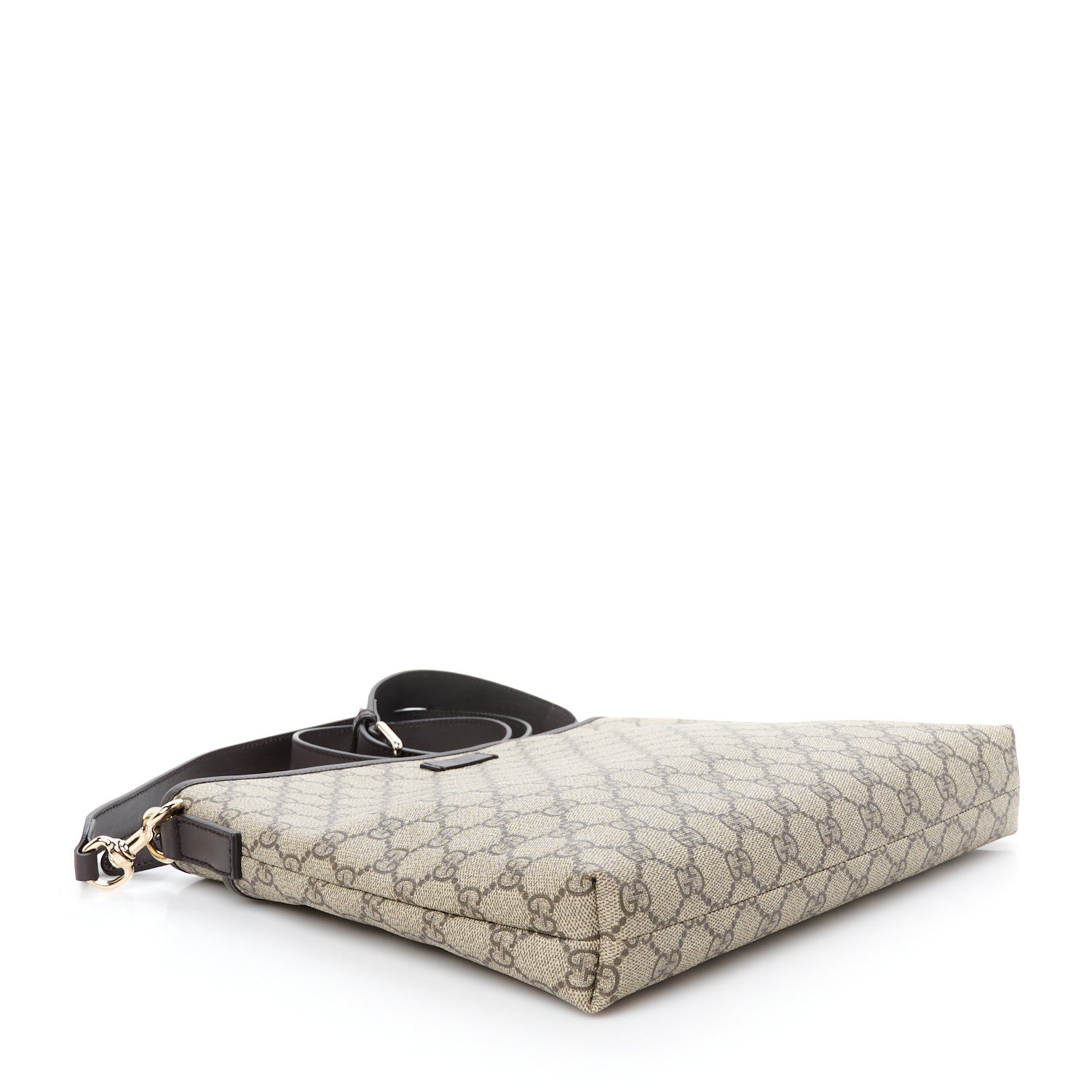 Gucci GG Plus Monogram Medium Flat Messenger Bag Dark Brown 3 of 9