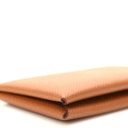 Hermes Epsom Calvi Card Case Gold 7 of 8