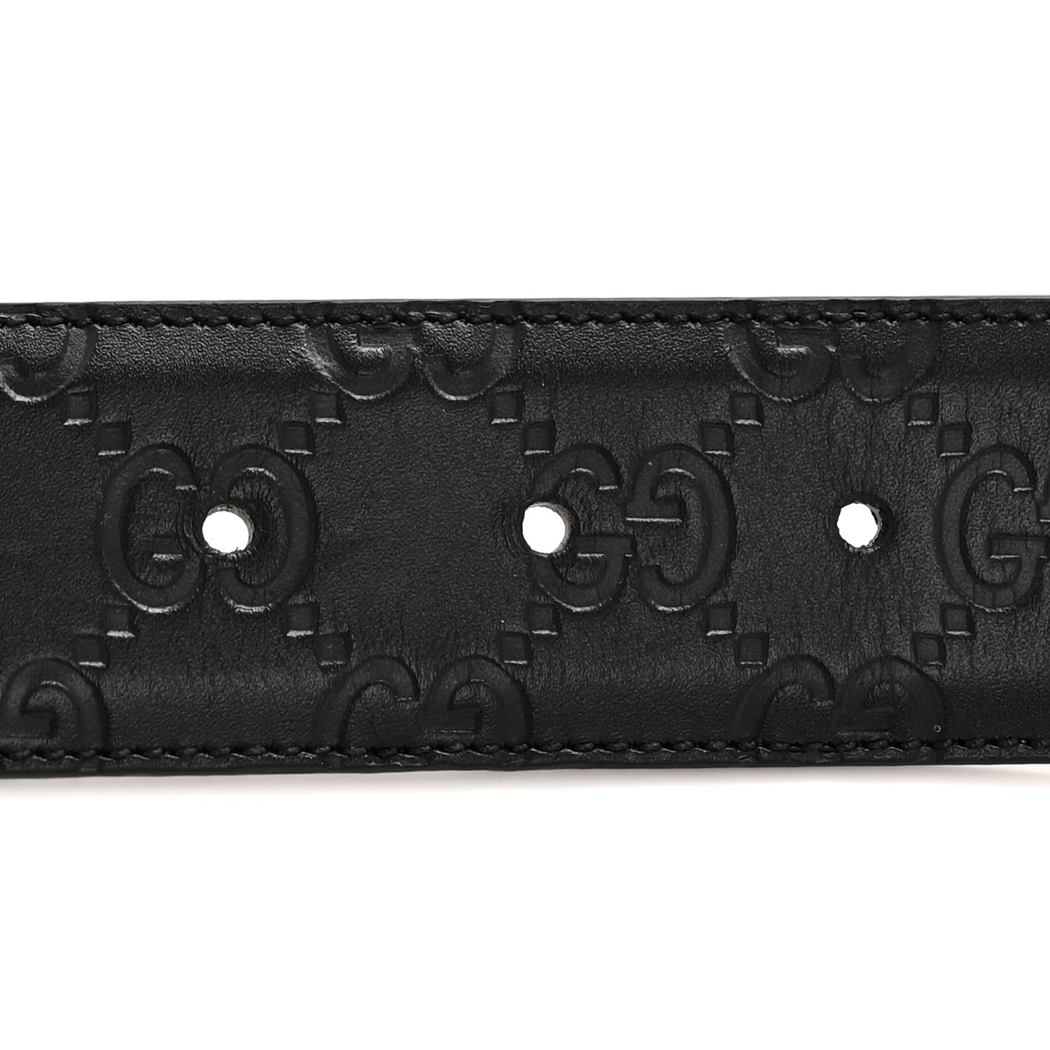 Gucci Calfskin Interlocking G 37mm Belt 80 32 Black 3 of 7