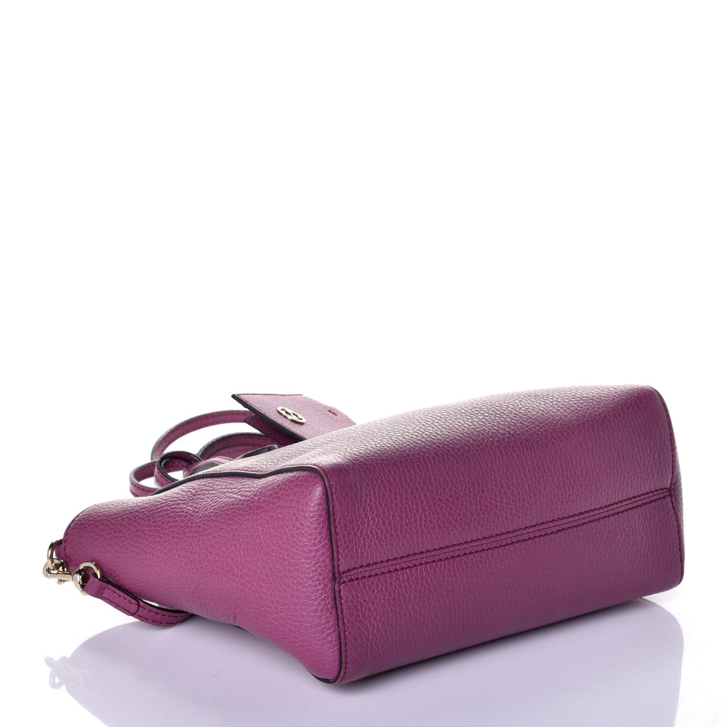 Dollar Calfskin Mini Swing Top Handle Bag Peonia Flower
