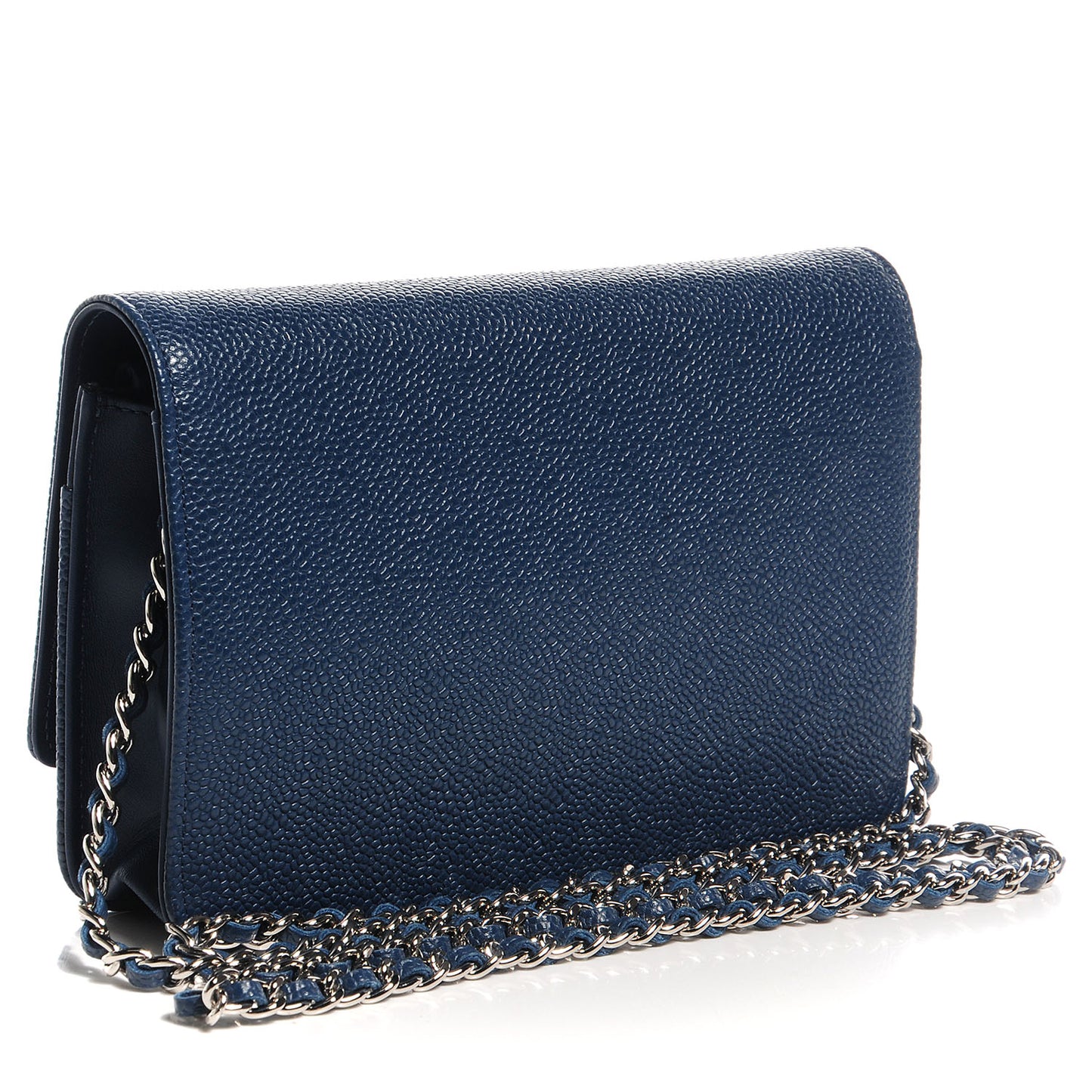 Caviar Timeless CC Wallet on Chain WOC Navy Blue