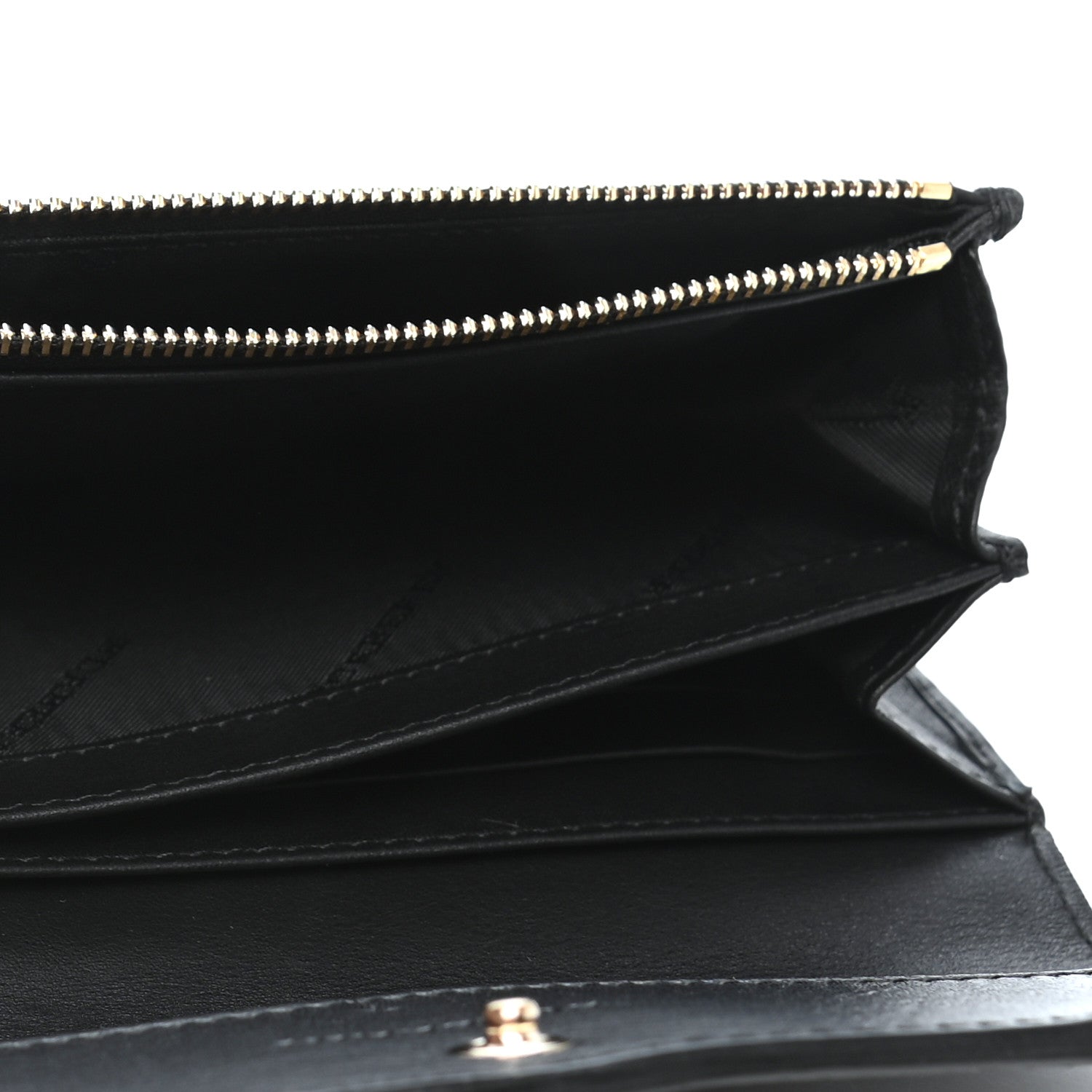 Burberry Calfskin Horseferry Check Porter Continental Wallet Black 5 of 6