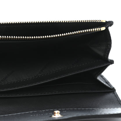 Burberry Calfskin Horseferry Check Porter Continental Wallet Black 5 of 6