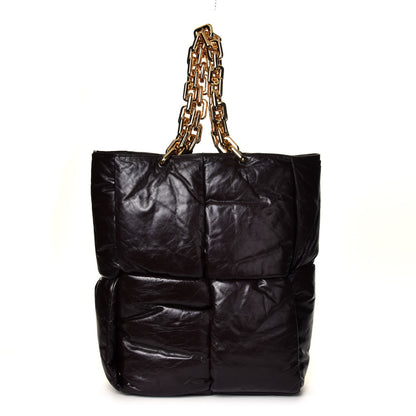 Bottega Veneta Calfskin Maxi Intrecciato Puffy Chain Tote Bag Fondente 1 of 4