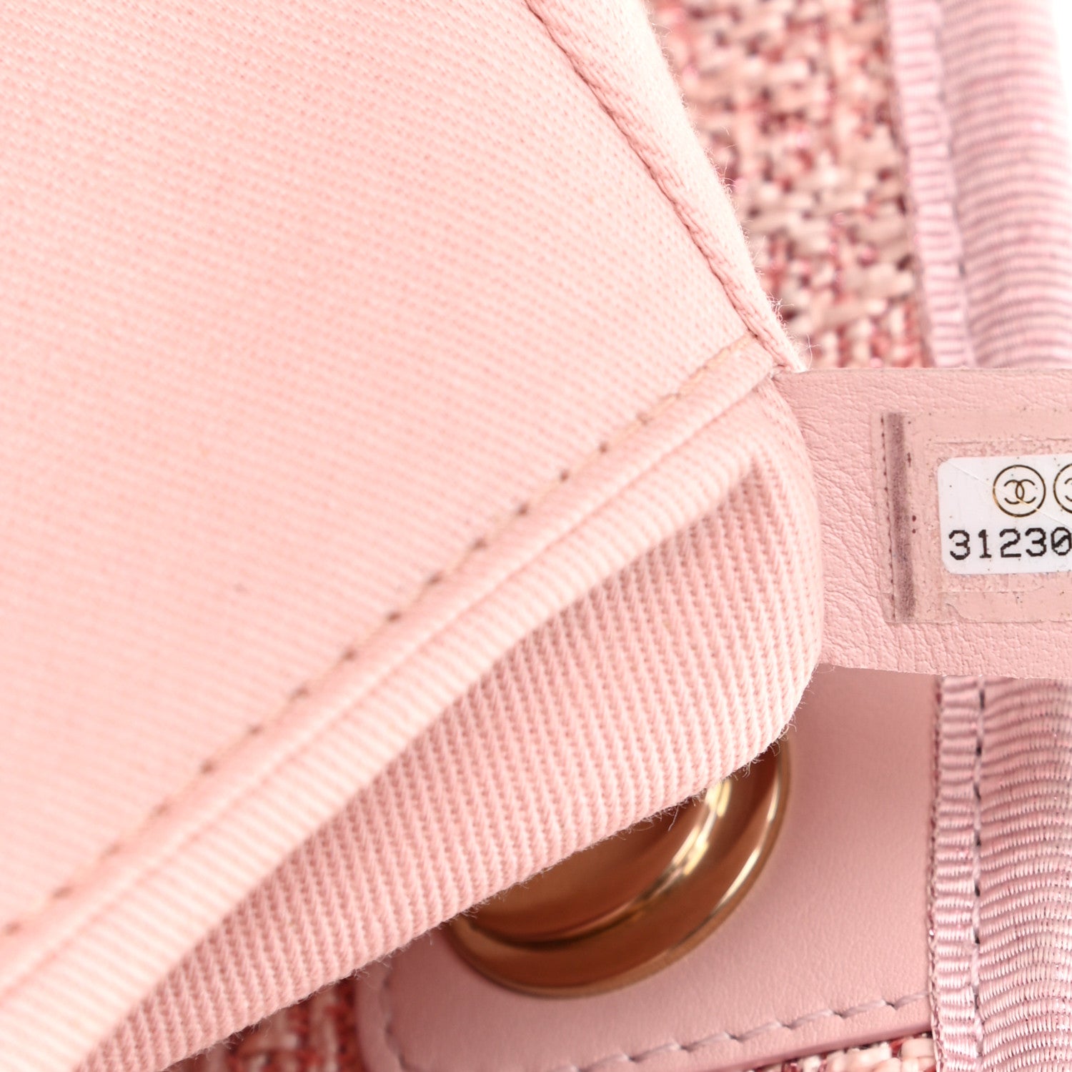 Chanel Lurex Boucle Small Deauville Tote Pink 7 of 11