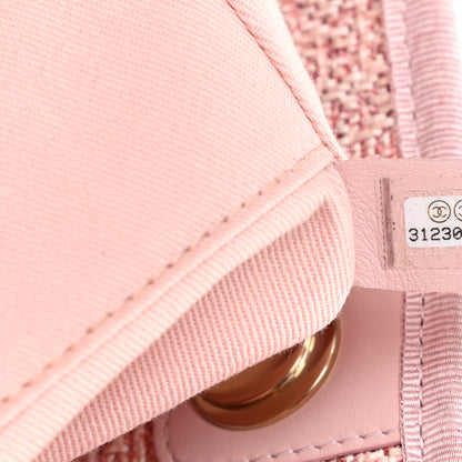 Chanel Lurex Boucle Small Deauville Tote Pink 7 of 11