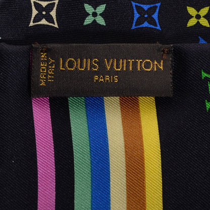 Louis Vuitton Silk Monogram Multicolor Bandeau Black 4 of 5