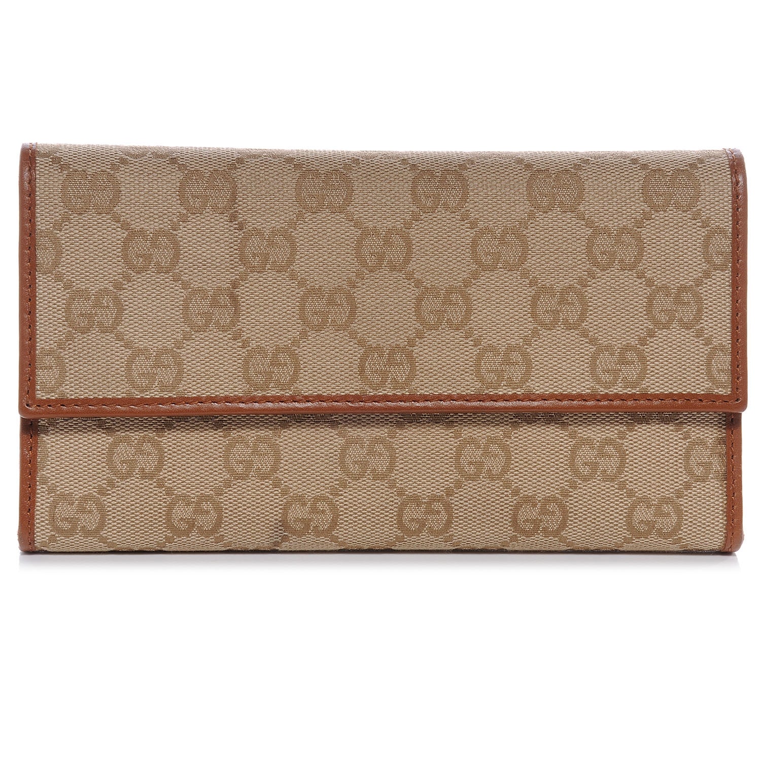Gucci Signature Monogram Continental Wallet Brown 1 of 8