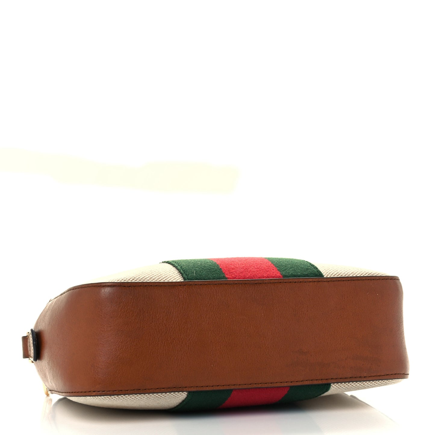Vintage Canvas Web Shoulder Bag Sand Cuir