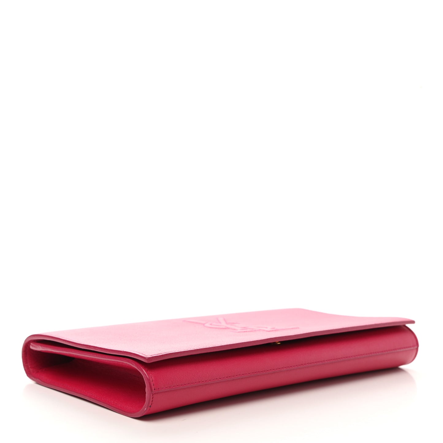Calfskin Monogram Large Belle De Jour Clutch Lipstick Fuchsia