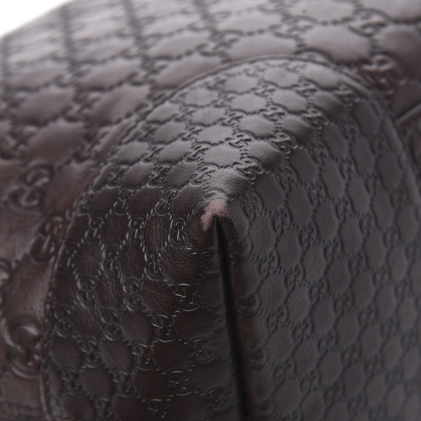 Guccissima Medium Bree Foldover Tote Chocolate