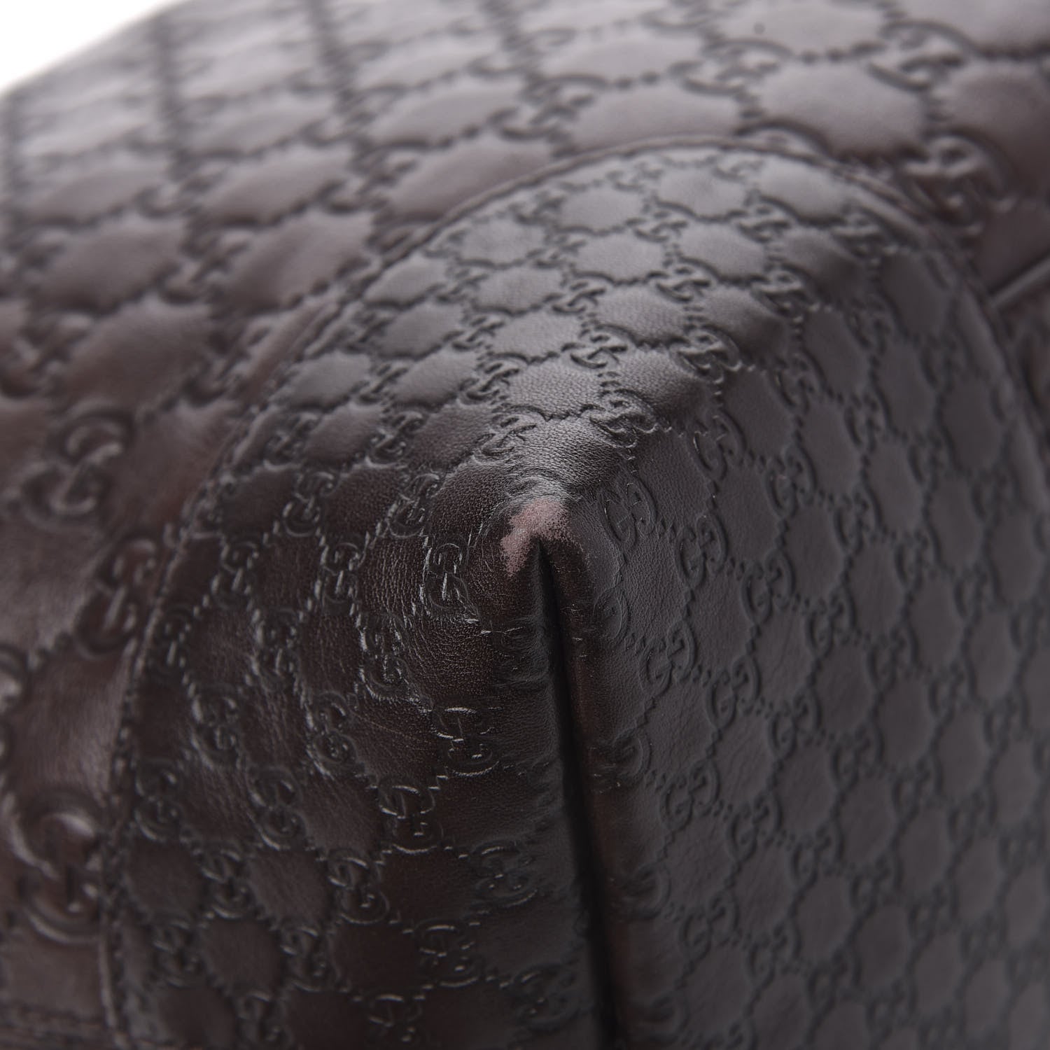 Gucci Guccissima Medium Bree Foldover Tote Chocolate 10 of 12