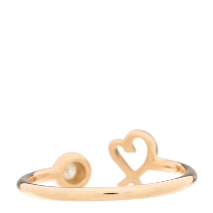 Tiffany 18K Rose Gold Diamond Paloma Picasso Loving Heart Open Band Ring 54 7 3 of 5