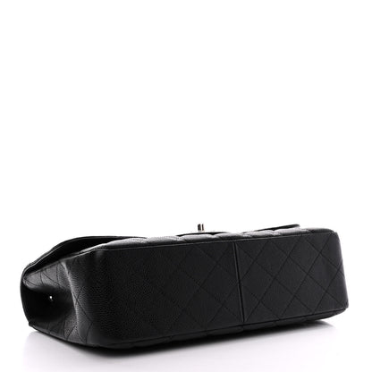 Chanel Caviar Quilted Jumbo Single Flap Black 4 of 10