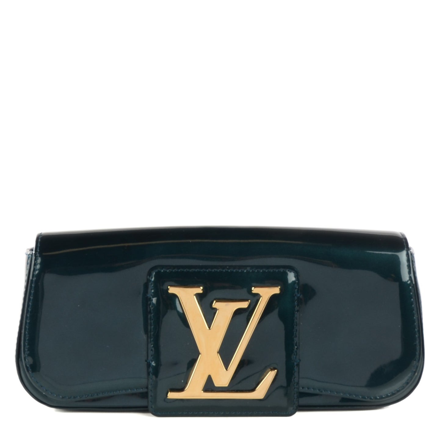 Patent Sobe Clutch Blue Nuit