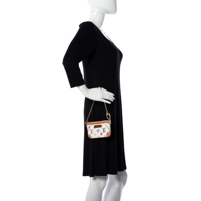 Louis Vuitton Monogram Multicolor Pochette Milla PM White 2 of 15