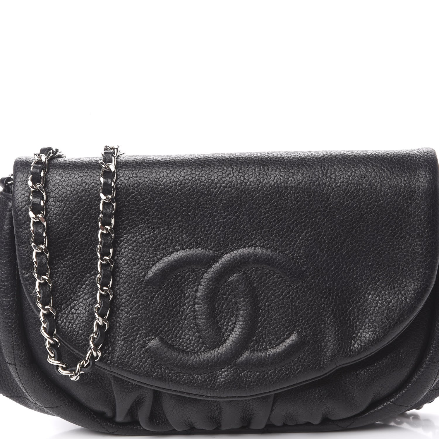 Chanel Caviar Half Moon Wallet On Chain WOC Black 11 of 11