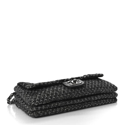 Chanel Sequin Tweed Icons Large Accordion 3 Flap Black 4 of 14