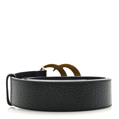 Gucci Textured Dollar Calfskin Double G 40mm Belt 85/34 Black 2 of 4