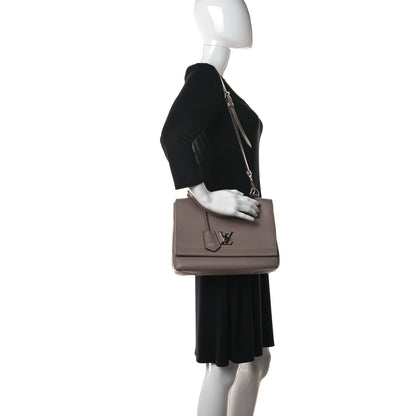 Louis Vuitton Soft Calfskin Lockme II Top Handle Taupe Glace 3 of 9