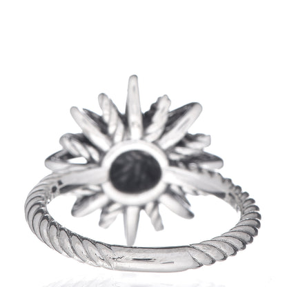 David Yurman Sterling Silver Diamond 16mm Starburst Ring 51 5.75 4 of 5