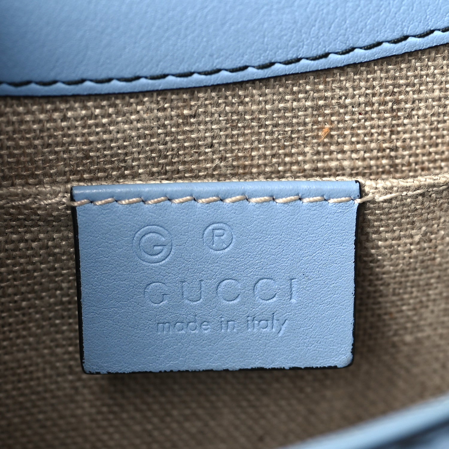 Gucci Soft Microguccissima Mini Emily Chain Shoulder Bag Mineral Blue 6 of 9