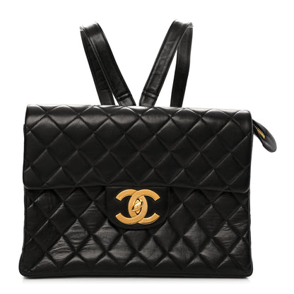 Chanel Lambskin Quilted Backpack Black 1 of 12