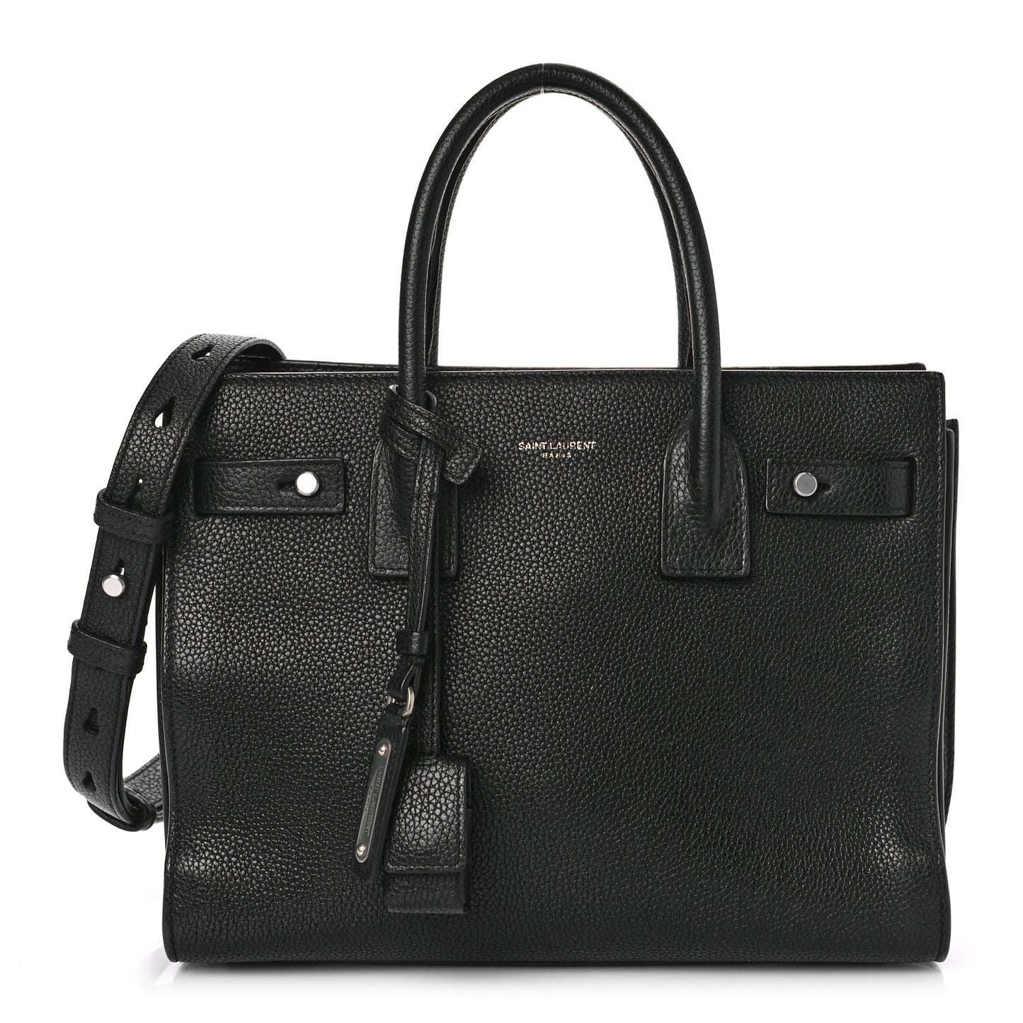 Grained Calfskin Baby Sac De Jour Souple Black
