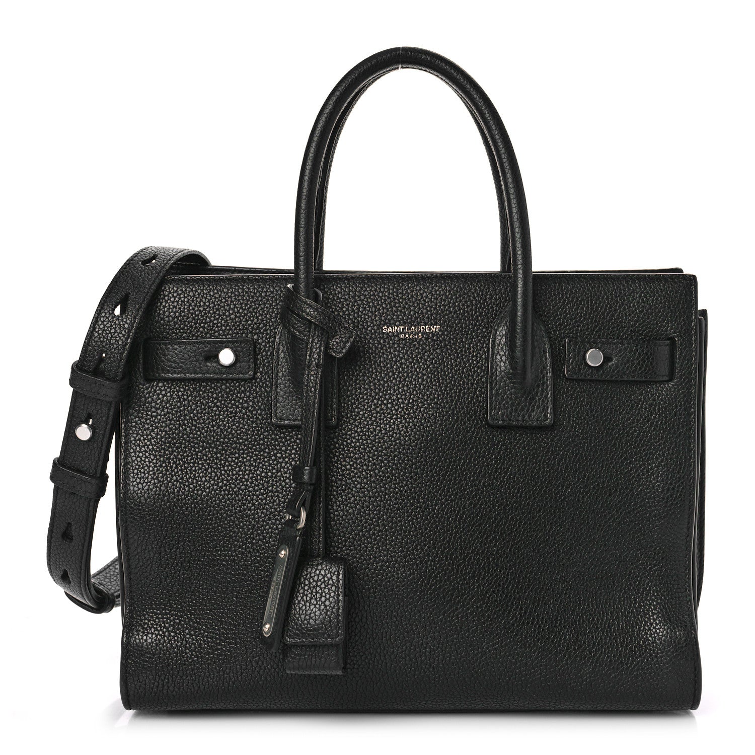 Saint Laurent Grained Calfskin Baby Sac De Jour Souple Black 3 of 10