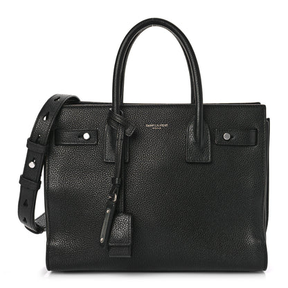 Saint Laurent Grained Calfskin Baby Sac De Jour Souple Black 3 of 10