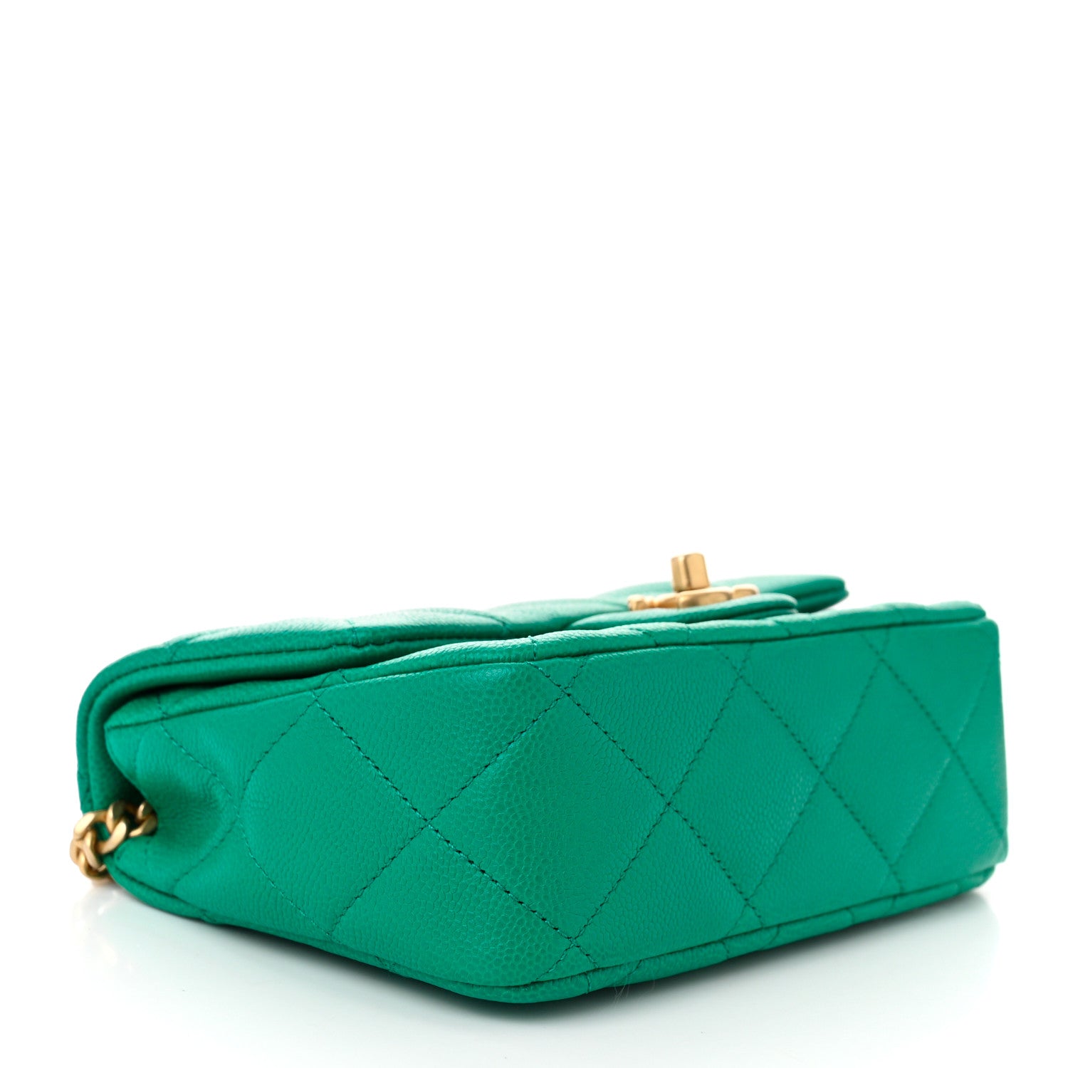 Chanel Caviar Quilted Mini Sweetheart Flap Green 4 of 10