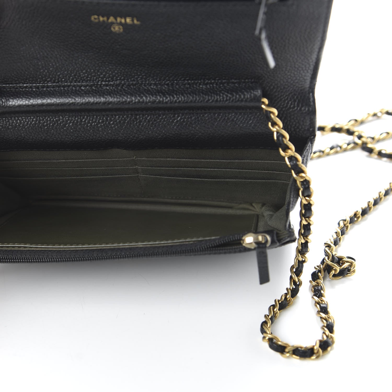 Chanel Caviar Quilted Boy Wallet On Chain WOC Black 5 of 11