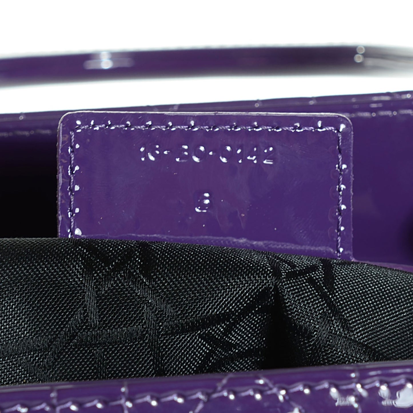 Patent Cannage Large Lady Dior Violet Purple