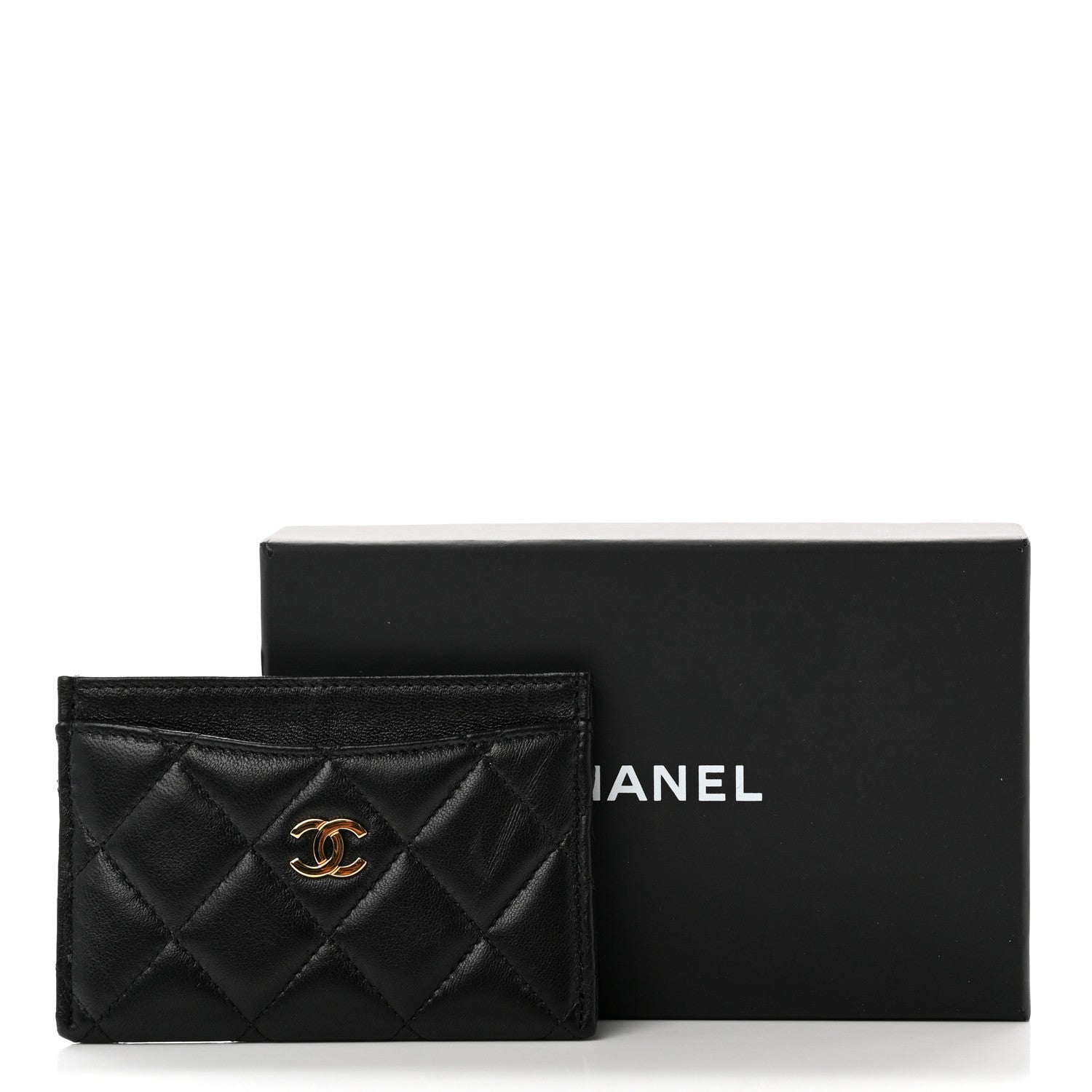 Chanel Lambskin Quilted Card Holder Black 9 of 9